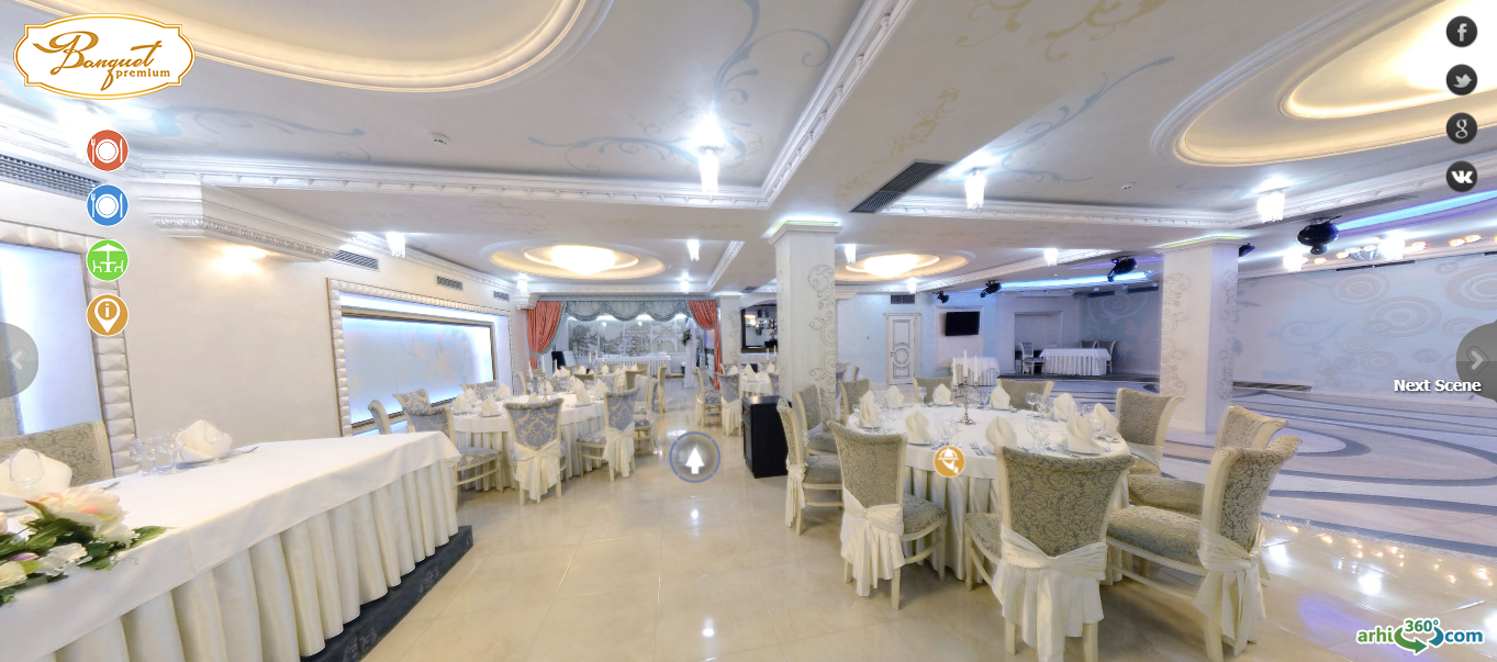 3D панорама ресторана 'Banquet Premium'
