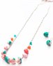 #n098. colier si cercei "Emerald Roses" - lucrati 
