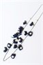 #b444. colier  "Flori cu perle"  - lucrat manual