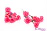 #12. Cercei din flori din organza si atlas "Cyclam