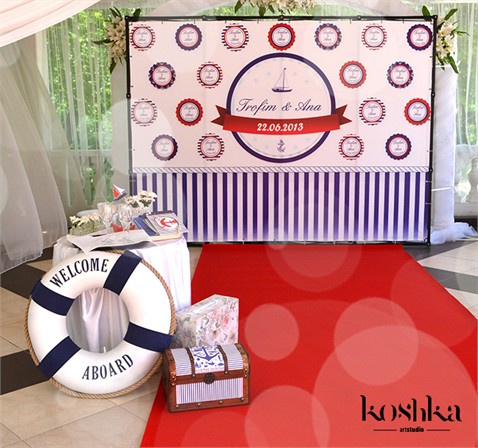 Предоставляем баннер на прокат от "Koshka Art Studio" для встречи гостей!