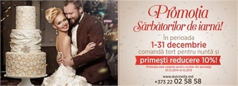 Patiserie "Dulcinella" — promotia sarbatorilor de iarna!