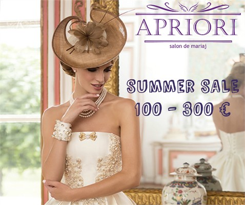 Свадебный салон "Apriori" — Summer Sale — 100-300€