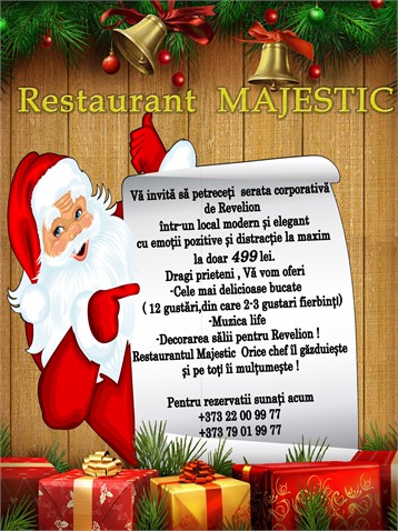 Petreceri corporative de Revelion în sala de banchete "MajestiC"