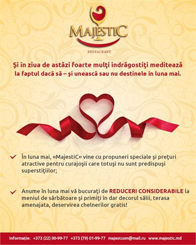 Cea mai incintanta oferta de primavara din partea restaurantului "MajestiC"